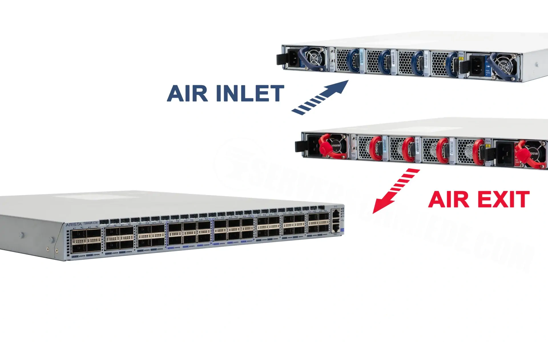 arista-dcs-7280qr-c36-12x-100gbe-qsfp28-24x-40gbe-qsfp-ethernet-network-switch-layer-3-2x-psu-4x-fan-port-side-out-exhaust-1 Arista DCS-7280QR-C36 12 портов 100GbE QSFP28, 24 порта 40GbE QSFP+; сетевой коммутатор Ethernet уровня 3; 2 блока питания; 4 вентилятора; вход/выход воздуха сбоку - Image 1