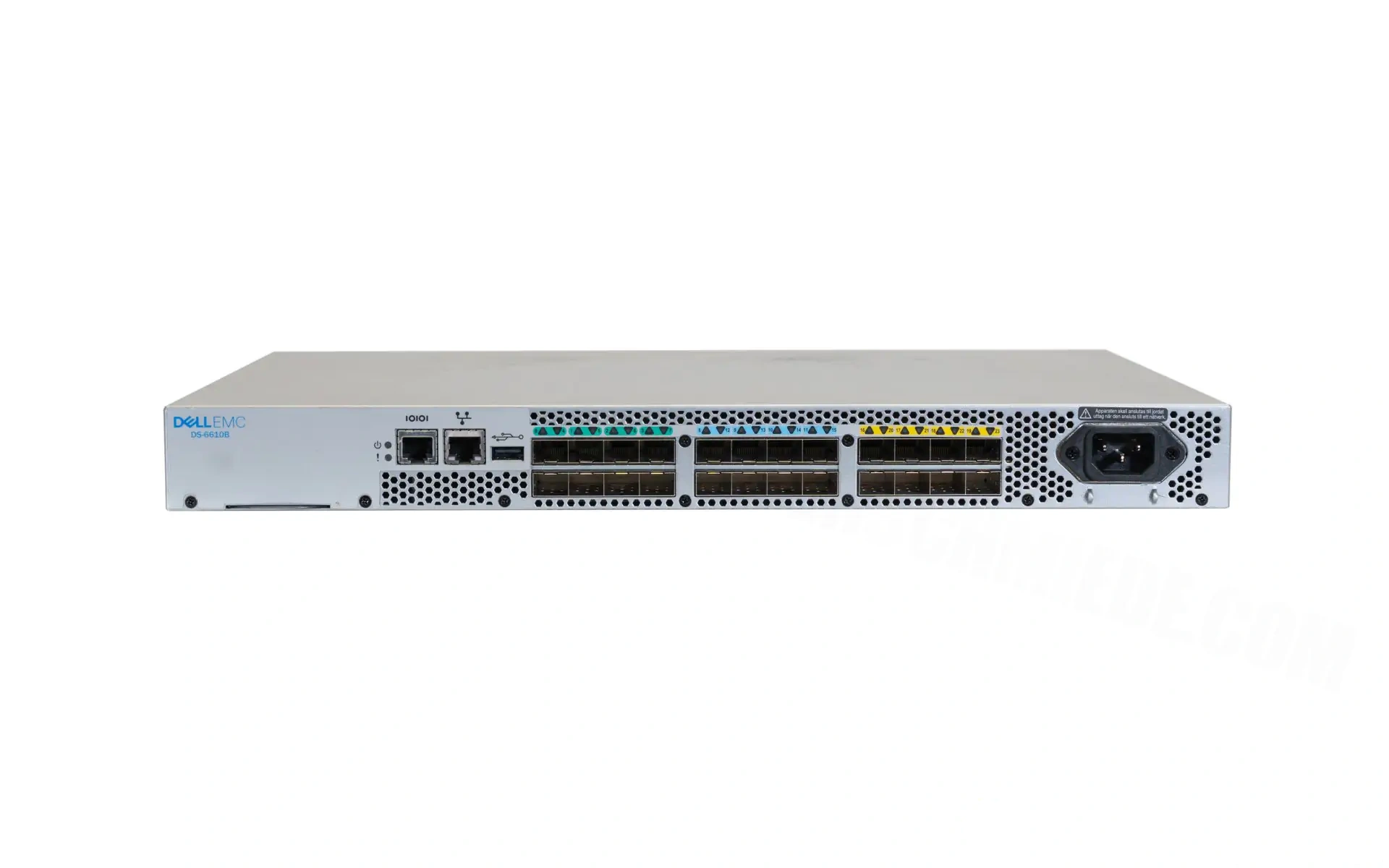 dell-brocade-g610-connectrix-ds-6610b-24-port-32gb-fc-fibrechannel-san-switch-8-ports-active Dell Brocade G610 Connectrix DS-6610B — 24-портовый SAN-коммутатор Fibre Channel 32 Гбит/с с 8 активными портами - Image 1