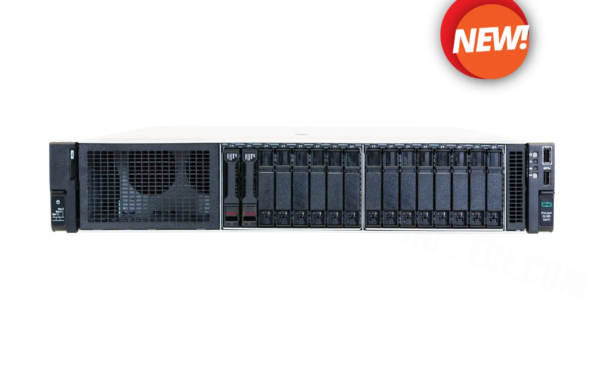 hp-proliant-dl385-gen11-2u-server-16x-25-sff-tri-mode-sas-nvme-2x-amd-epyc-gen4-ddr5-ecc-raid-2x-psu-new Сервер HP ProLiant DL385 Gen11 2U, 16 отсеков для 2,5-дюймовых дисков SFF Tri-Mode SAS NVMe, 2 процессора AMD EPYC Gen4/Gen5, память DDR5 ECC, RAID, 2 блока питания НОВЫЙ - Image 1